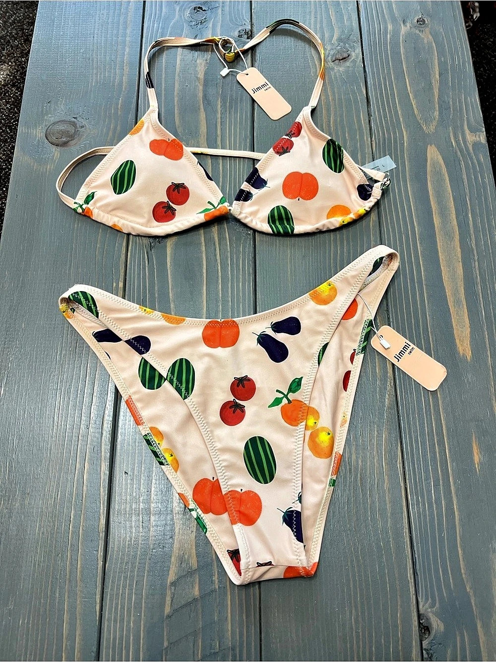 Jimi Fruit Print Bikini Set Large NWT